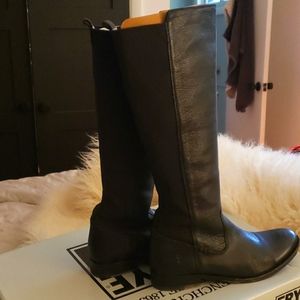 FRYE Molly Gore tall black riding boot women’s EUC